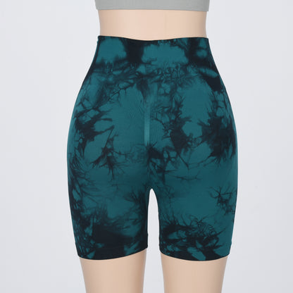 Seamless Tie-dye Sports Shorts – Stylish Workout Shorts for Comfort and Performance