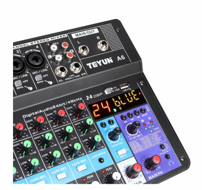 Professional 6-channel Mixer Live Sound Card All-in-one Multi-function Mobile Phone Computer Effect Device