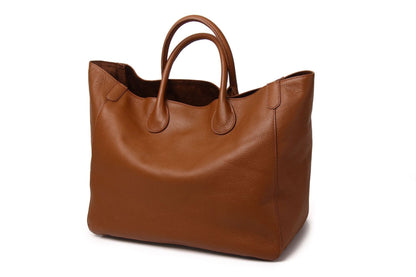 Hand-held Fashionable Tote Bag – Top Layer Leather, Perfect for Stylish Women