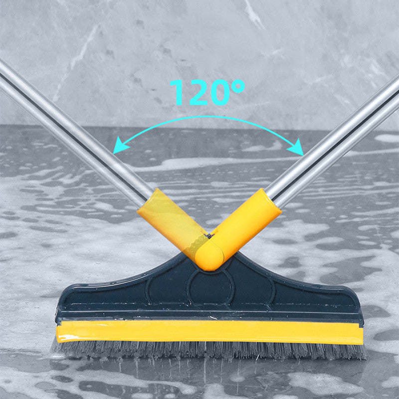 Floor Gap Cleaning hard Bristles Brush floor V-broom Rubber Wiper Glass Bathroom Toilet Tile Water Drying Dust Pet Hair Household Scraper