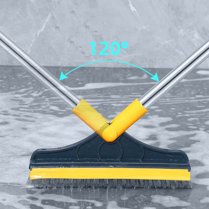 Floor Gap Cleaning hard Bristles Brush floor V-broom Rubber Wiper Glass Bathroom Toilet Tile Water Drying Dust Pet Hair Household Scraper