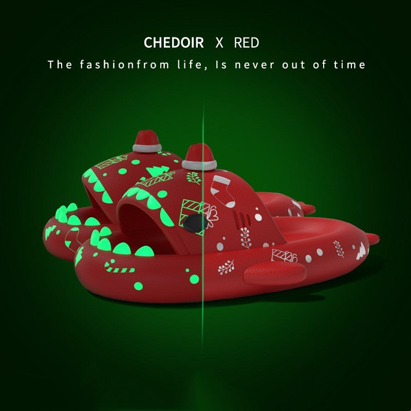 Holiday-Themed Luminous Slippers for Women and Men – Brighten Up Your Festive Season