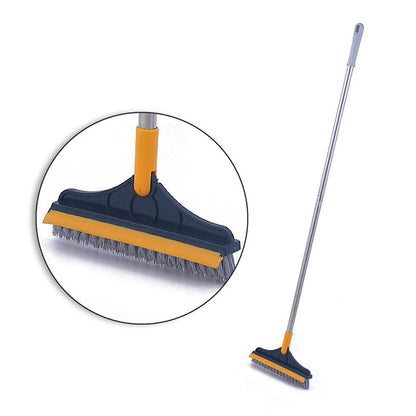 Floor Gap Cleaning hard Bristles Brush floor V-broom Rubber Wiper Glass Bathroom Toilet Tile Water Drying Dust Pet Hair Household Scraper