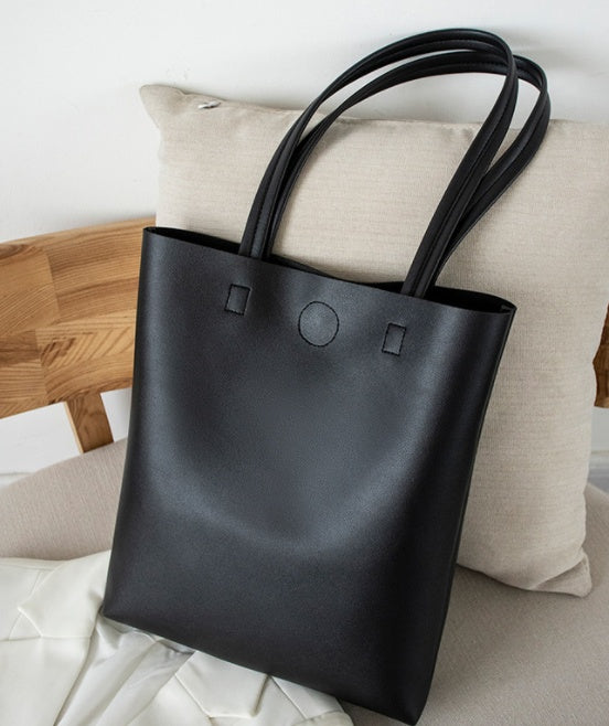 Korean Style Soft Leather Tote Bag – All-Match, Simple Design for Students