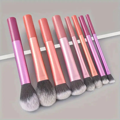 8pcs Pro Makeup Brush Set – Soft, Premium Synthetic Hair & Cruelty-Free