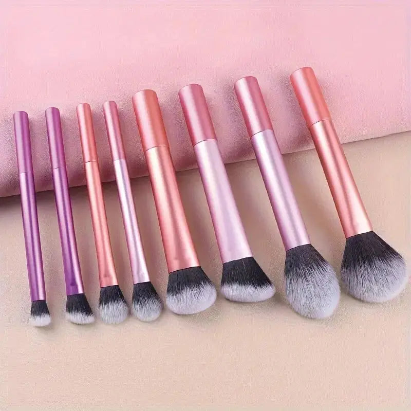 8pcs Pro Makeup Brush Set – Soft, Premium Synthetic Hair & Cruelty-Free