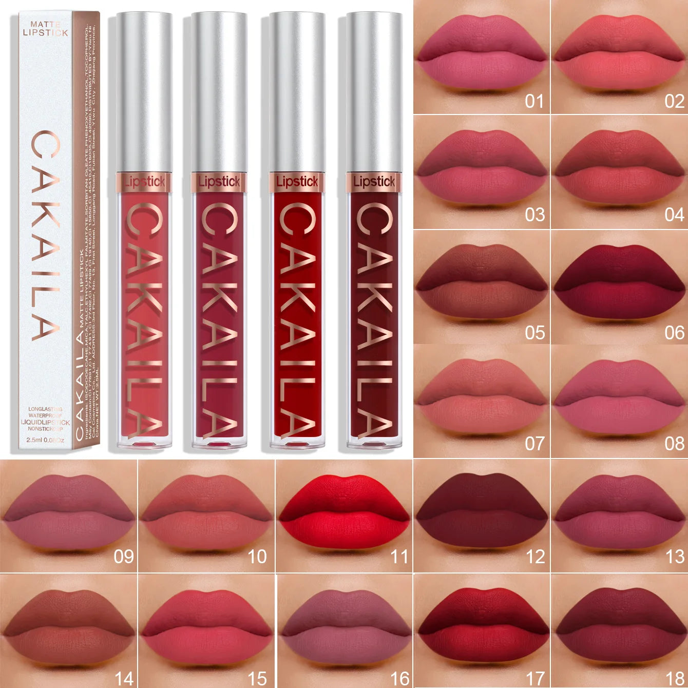 Matte Waterproof Lip Gloss – Non-Stick & Long-Lasting