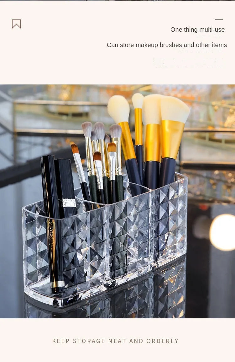 Diamond Patterned Mirror Storage Box – Elegant & Functional