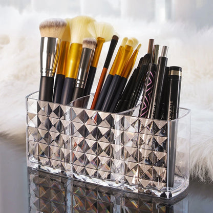 Diamond Patterned Mirror Storage Box – Elegant & Functional