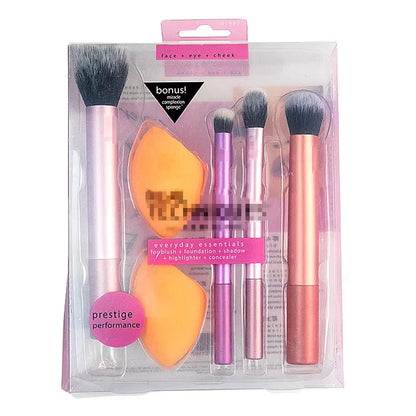 10PCS Creamy Wind Makeup Brush Set – Eyeshadow, Blush, Powder Brushes & Beauty Sponge