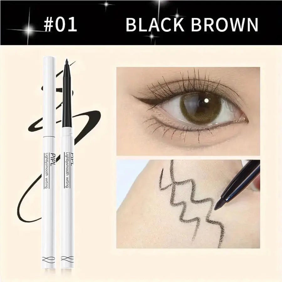 Waterdrop Silky Eyeliner Gel Pen – Waterproof, Black/Brown for Eyelids & Crease