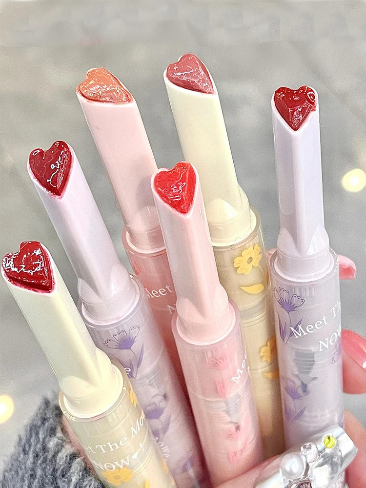 Gege Bear Honey Lipstick Pen – Moisturizing Jelly Gloss with Floral Words