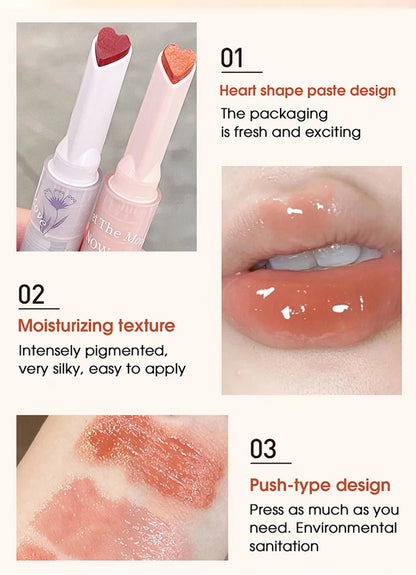 Gege Bear Honey Lipstick Pen – Moisturizing Jelly Gloss with Floral Words