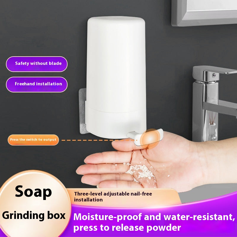 Wall-Mounted Soap Grinder Dispenser and Organizer for Restaurants, Kitchens, Offices, Gyms, and Hotels